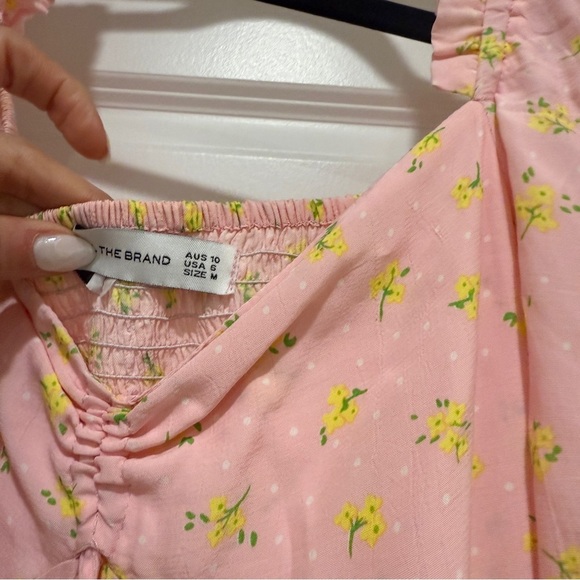 Faithfull The Brand Mathilde Midi Sun Dress | Floral Print | Size 6 | Pink - Picture 9 of 12